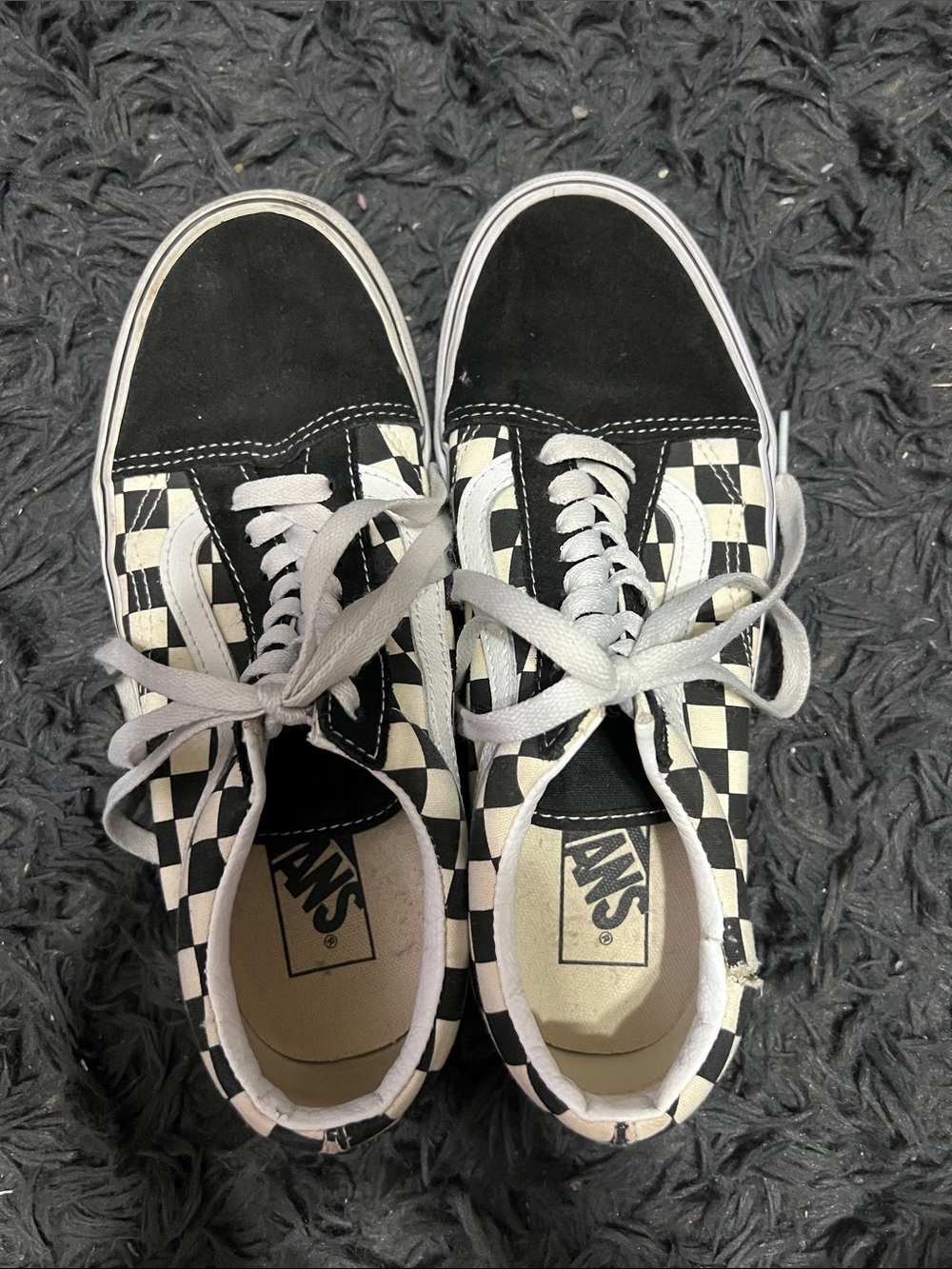black & white checkerboard Old Skool Vans